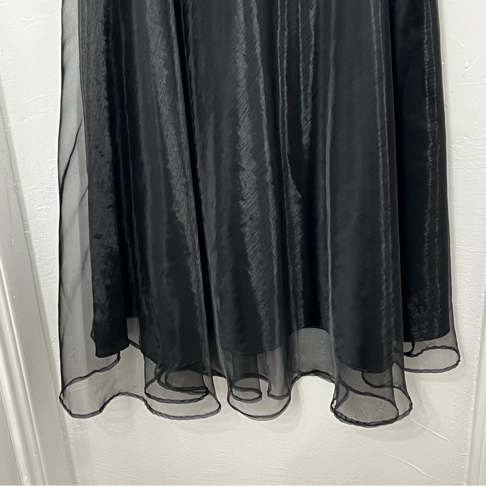 Sangria Women's Sleeveless, Side Zipper, Fully Lined Maxi Polyester Black Dress - Picture 3 of 7